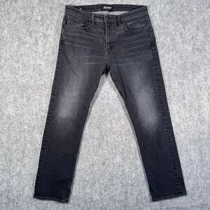 Revtown Sharp Jeans Mens 34x30 Measures 34x29 Black Denim Stretch Straight Leg